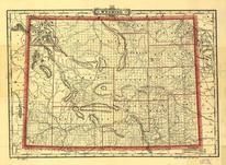 Wyoming 1895 State Map